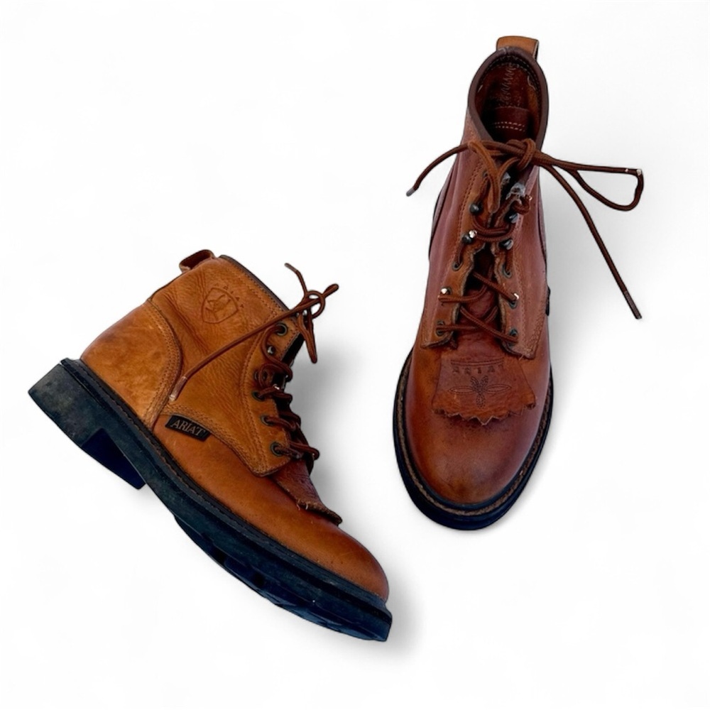 Ariat Brown Leather Heritage Boots - Picture 2 of 7